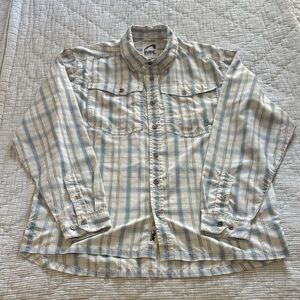 Mountain Khakis Light Blue Plaid fishing Shirt